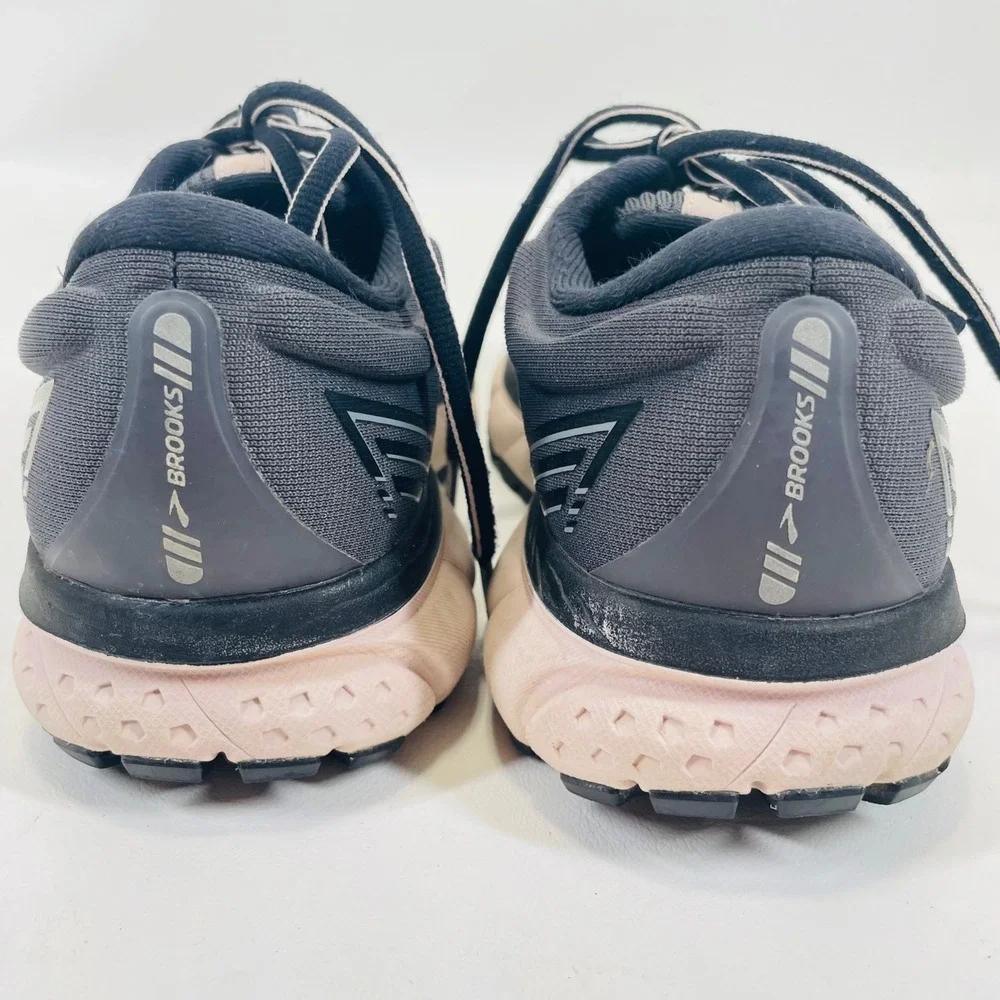 Brooks Ghost 13 Womens 8.5 Wide D Grey Pink Running Shoes 1203381D062